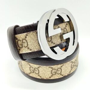 GG Gucci brown belt.